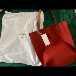 Graf Lantz felt bag with leather handles